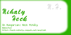 mihaly heck business card